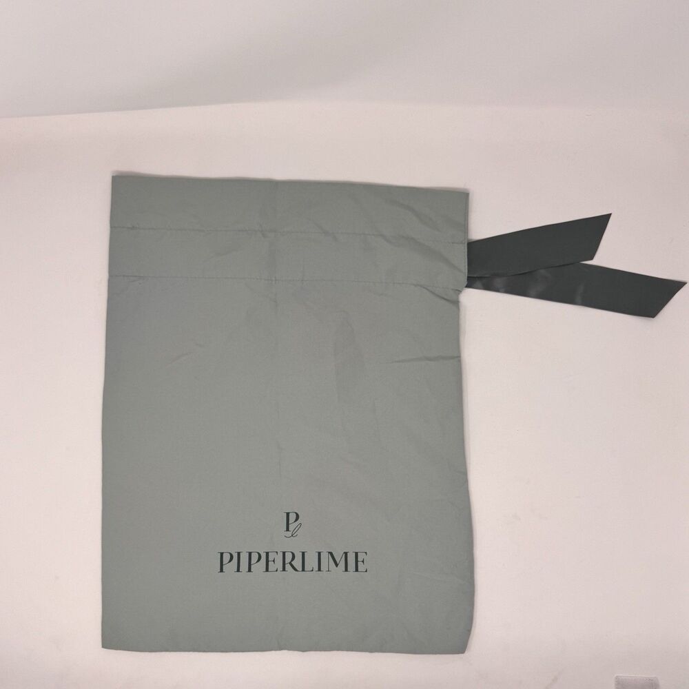 Piperlime Dust Bag Ribbon Drawstring Large Storage Travel Chic Green 16.5”x13”
